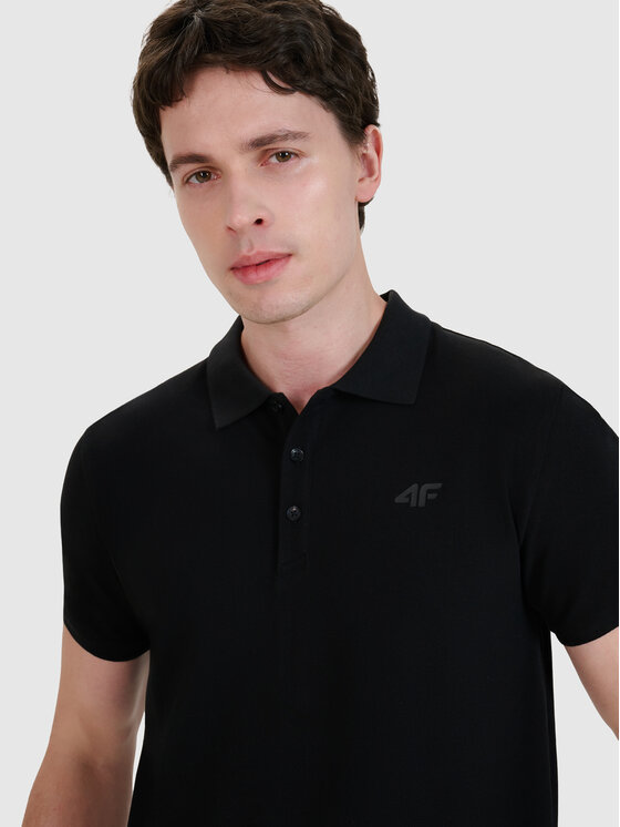 4F 4F Polo NOS Czarny Regular Fit