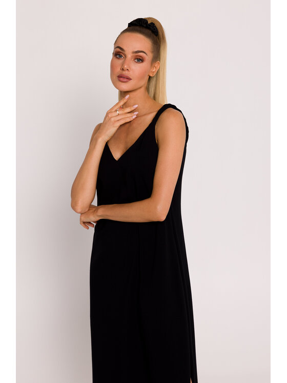 Made of Emotion Made of Emotion Letné šaty M791 Čierna Generous Fit