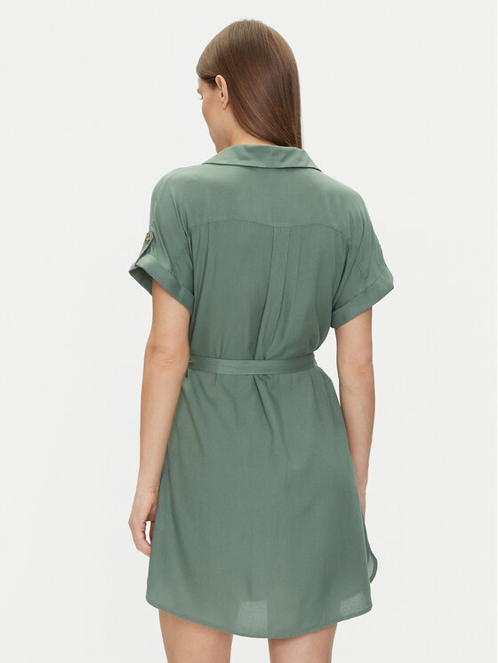 Vero Moda Vero Moda Рокля тип риза Bumpy 10325828 Зелен Loose Fit