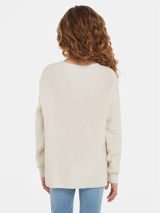 Calvin Klein Jeans Calvin Klein Jeans Пуловер Monogram IG0IG02259 Екрю Regular Fit