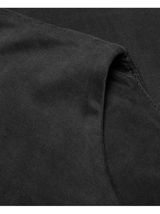 BENU BENU Bluzka Cupro z Wiązaniem Czarny Slim Fit