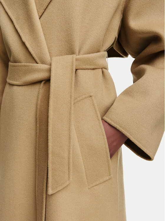 Weekend Max Mara Weekend Max Mara Płaszcz wełniany Operoso 2625016011 Brązowy jasny Regular Fit