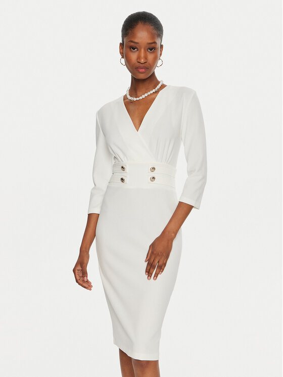 Rinascimento Rinascimento Coctailkleid CFC0119920003 Weiß Regular Fit