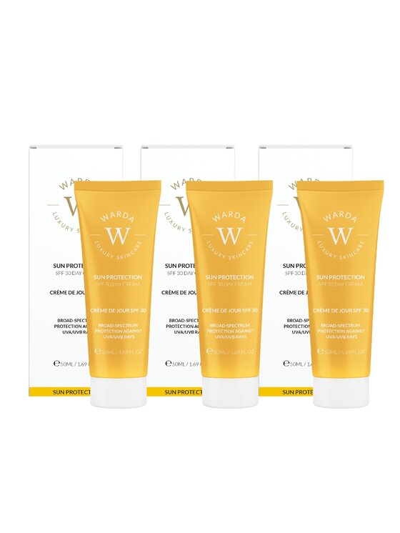 Warda Skincare Warda Skincare 3 x Krem z ochroną przeciwsłoneczną SPF 30 na dzień 50 ml Krem na dzień