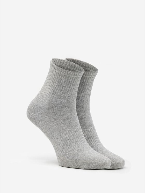 Urban Socks Urban Socks Zestaw 10 par wysokich skarpet męskich Zestaw 10 Par Krótkich Skarpet Męskich Szarych Urban Socks No Logo 41-46 Szary