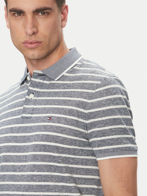Tommy Hilfiger Tommy Hilfiger Тениска с яка и копчета MW0MW33140 Син Regular Fit