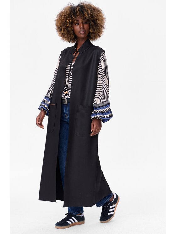 blue shadow blue shadow Kamizelka Dijon Czarny Regular Fit