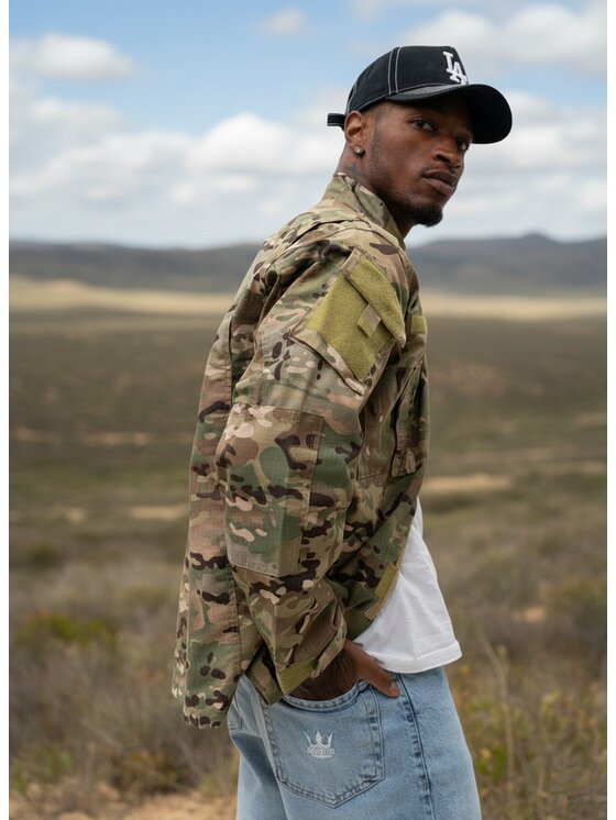 Jigga Wear Jigga Wear Kurtka wielofunkcyjna Moro Camo Wojskowa bluza taktyczna do mundur ripstop 129990 Beżowy Regular Fit