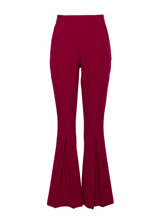 Made of Emotion Made of Emotion Spodnie materiałowe M874 Bordowy Wide Leg
