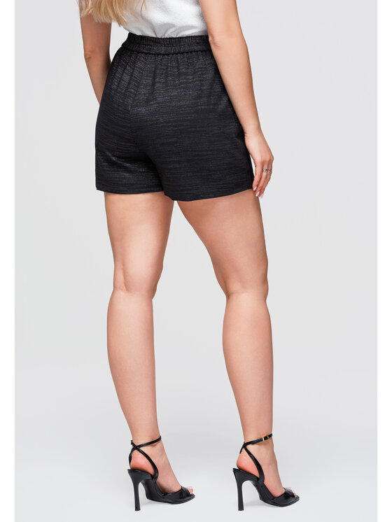 Ombre Ombre Szorty materiałowe OW-ST-E0010 Czarny Relaxed Fit