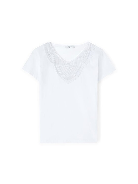 Motivi Motivi T-Shirt G272W003293N001 Biały Regular Fit