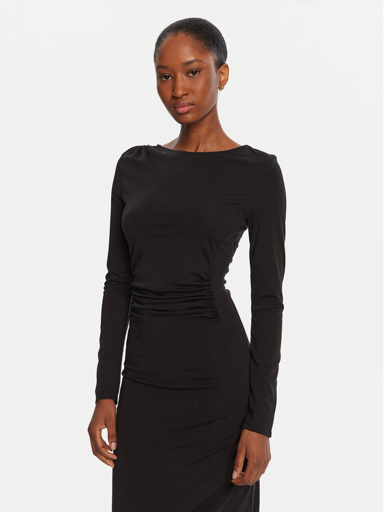 KAOS KAOS Коктейльна сукня Abiti RI1MA002 0001 Чорний Slim Fit