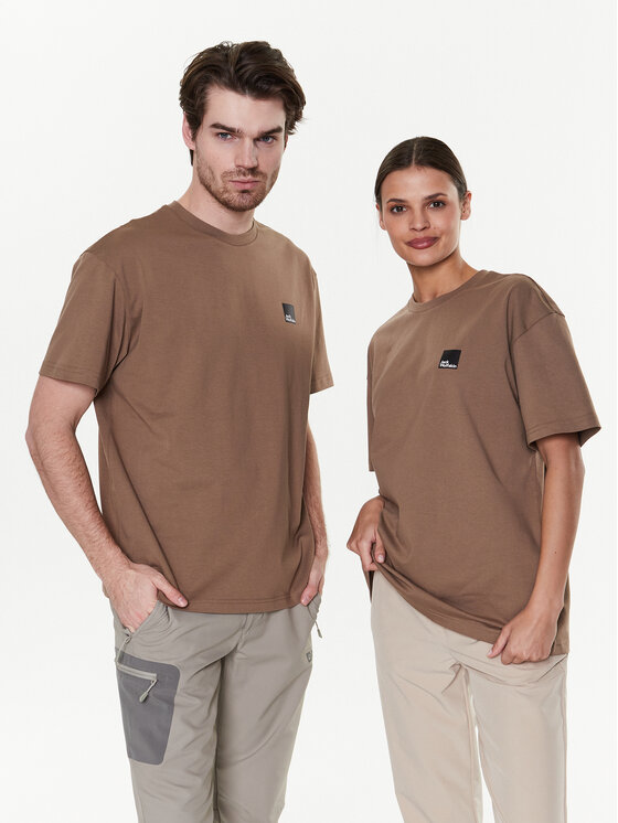 Jack Wolfskin T-Shirt Unisex Béžová Regular Fit Eschenheimer 1809091