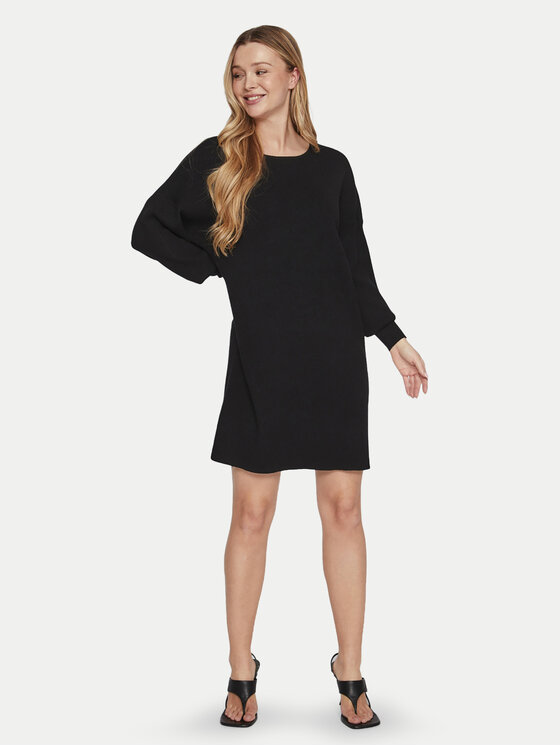 Vila Vila Džemper haljina Cilja 14099478 Crna Relaxed Fit
