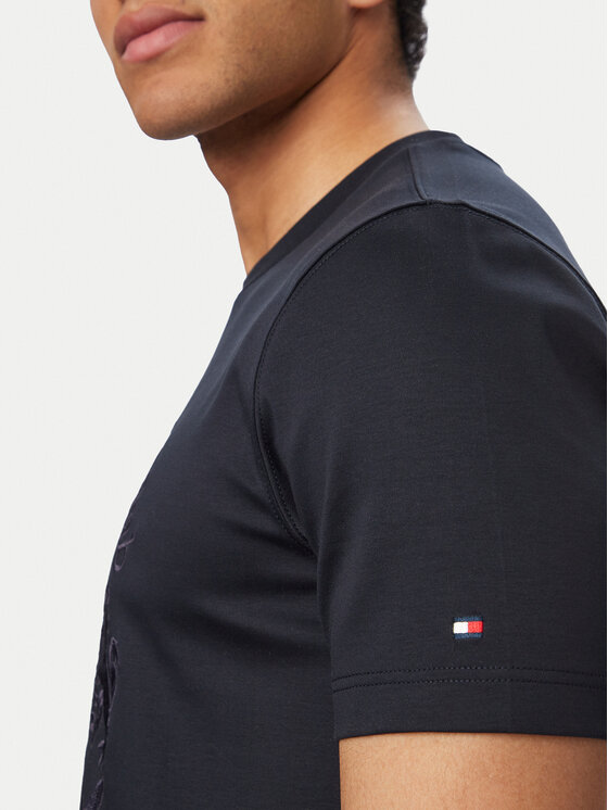 Tommy Hilfiger Tommy Hilfiger Тишърт MW0MW42373 Тъмносин Regular Fit