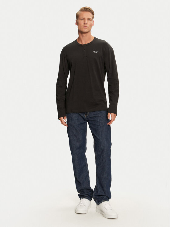 Guess Guess Μπλούζα πιτζάμας U4YP30 KCAM1 Μαύρο Regular Fit