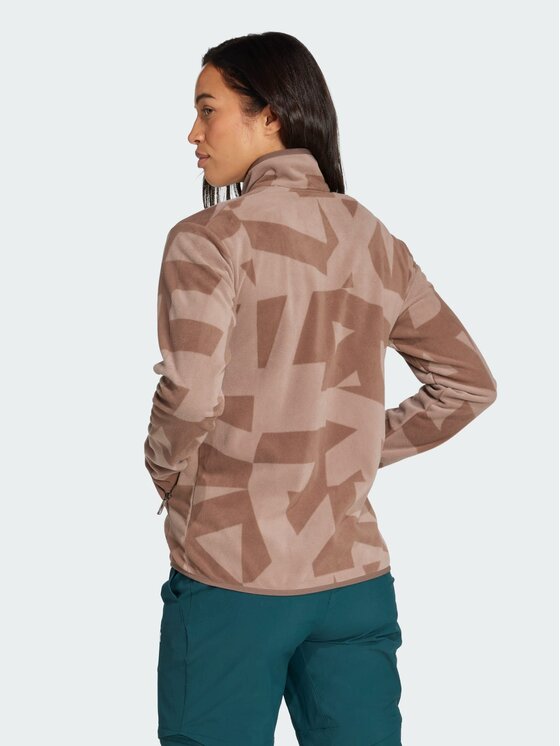 adidas adidas Bluza Terrex Multi Printed Full-Zip Fleece Brązowy Regular Fit