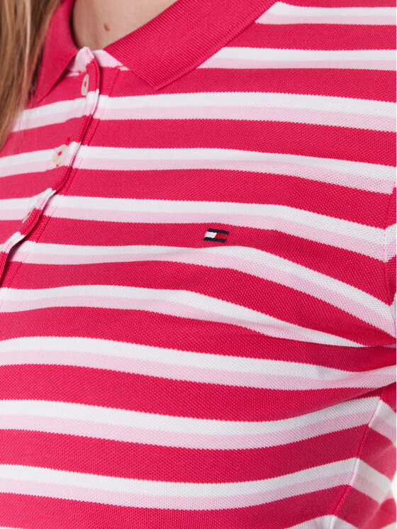 Tommy Hilfiger Tommy Hilfiger Tricou polo Stripe WW0WW27151 Roz Slim Fit