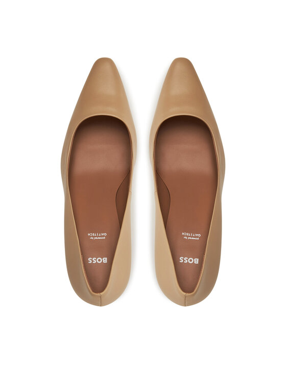 BOSS BOSS Pantofi cu toc subțire Charlize 50536288 Bej