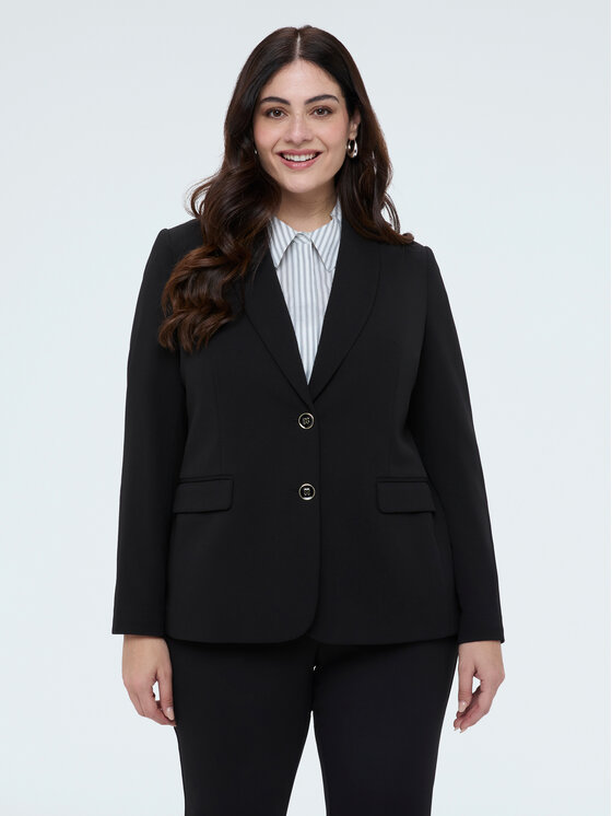 Fiorella Rubino Fiorella Rubino Marynarka Q012T000250N033 Czarny A-Line Fit
