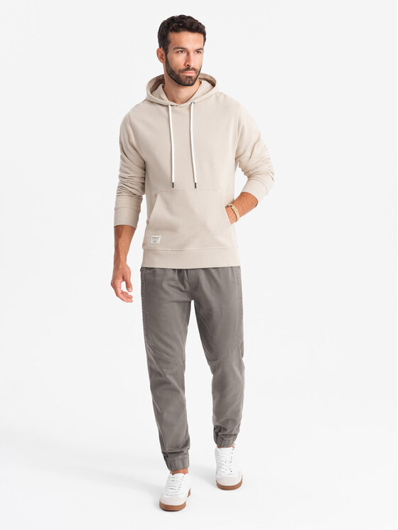 Ombre Ombre Sweter OM-PAJO-0202 Szary Regular Fit