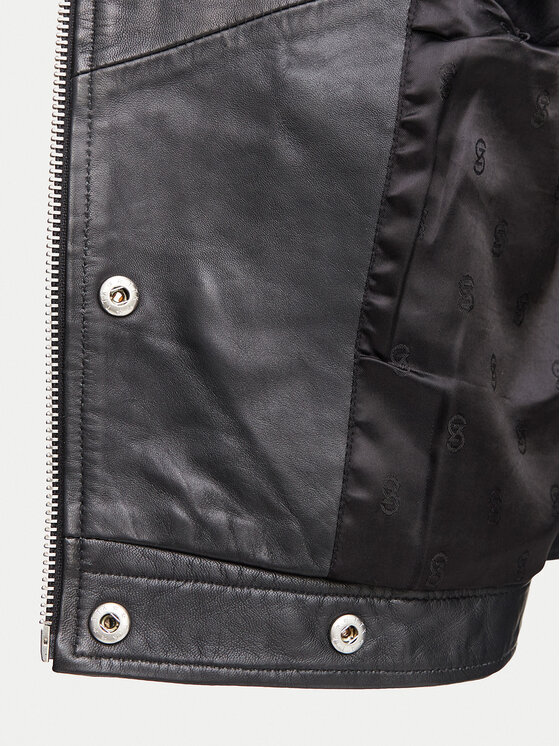 Gestuz Gestuz Шкіряна куртка Melgz 10904666 Чорний Regular Fit