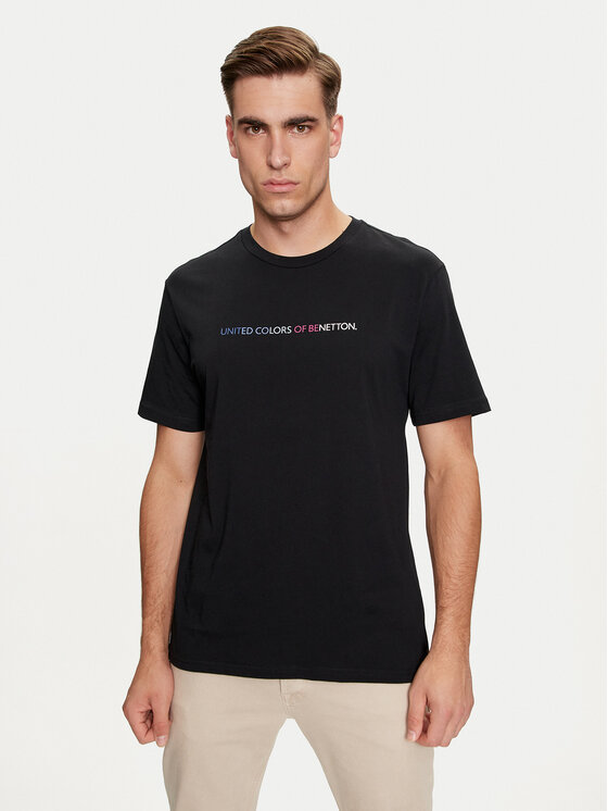 United Colors Of Benetton Tricou 3I1XU1096 Negru Regular Fit