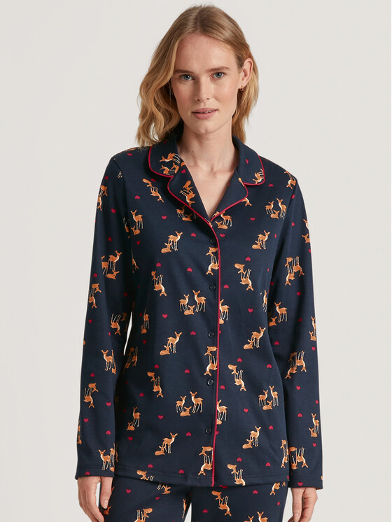 Calida Calida Piżama 41695 Granatowy Regular Fit