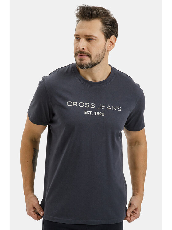 Cross Jeans Cross Jeans T-Shirt 16154-310 Granatowy Regular Fit