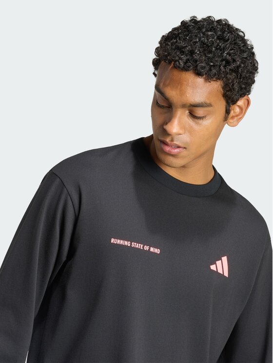 adidas adidas Koszulka techniczna adi365 Running Community Culture Czarny Loose Fit