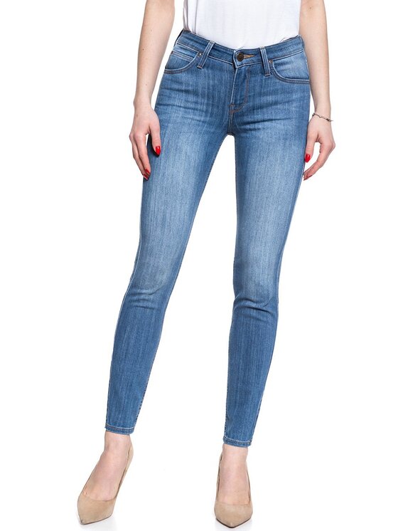 Lee Lee Jeansy SCARLETT Niebieski Skinny Fit