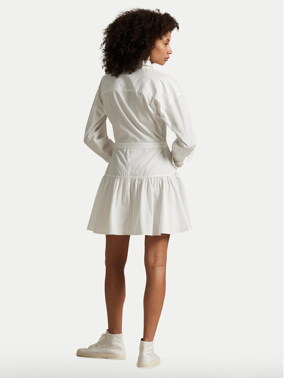 Polo Ralph Lauren Polo Ralph Lauren Rochie tip cămașă 211965856001 Alb Regular Fit