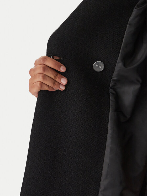 Rinascimento Rinascimento Вовняне пальто CFC0131076003 Чорний Regular Fit