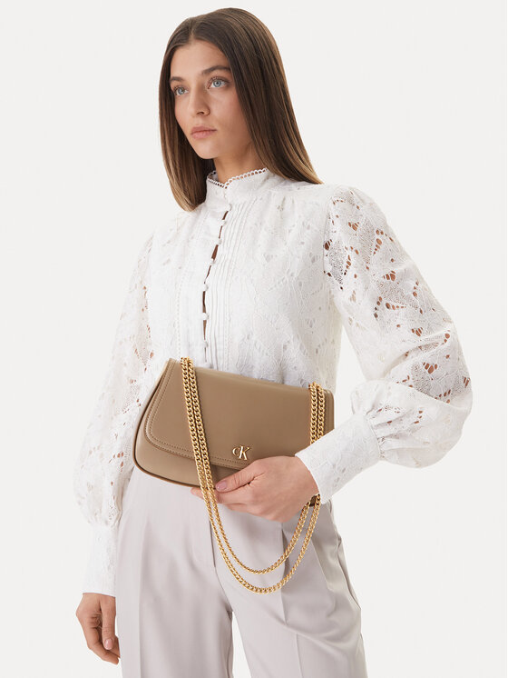 Calvin Klein Calvin Klein Τσάντα Ck Convertible Chain Medium Bag LV04F3171G Μπεζ