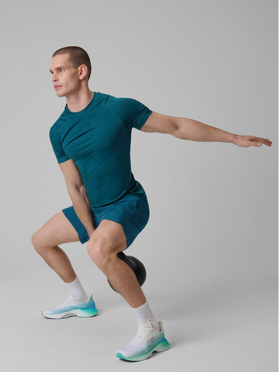 4F 4F Koszulka techniczna TRAINING CLUB Granatowy Slim Fit