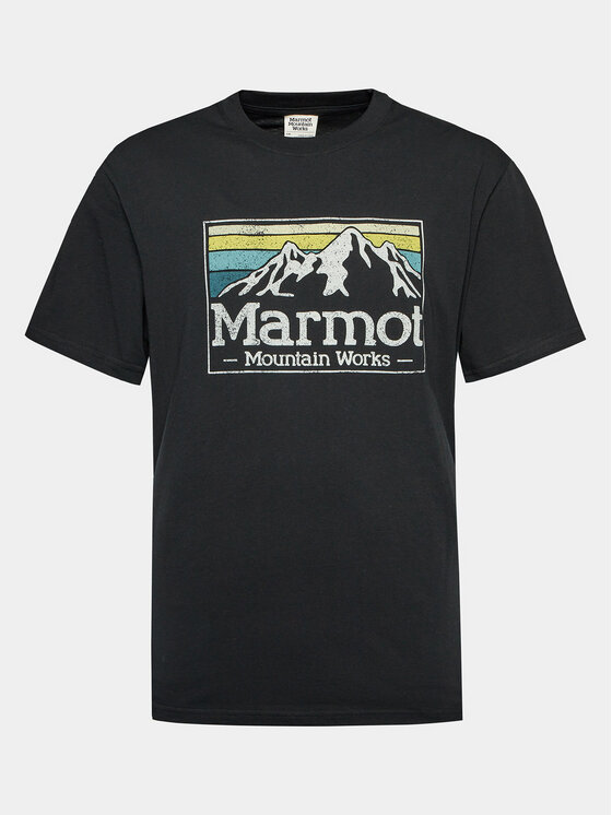 Marmot Tricou MMW Gradient M14823 Negru Regular Fit