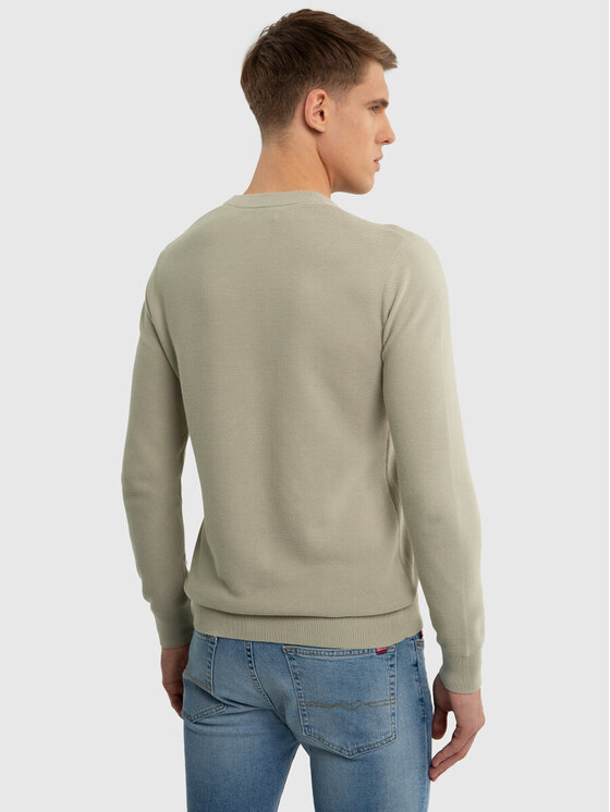 BIG STAR BIG STAR Sweter RAIDAT_300_160 Zielony Basic Fit