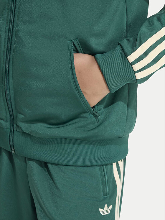 adidas adidas Bluza Firebird Loose Track HZ6645 Zielony Regular Fit