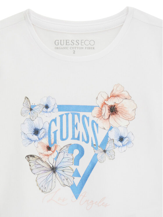 Guess Guess Marškinėliai K6RI21 K6YW4 Balta Regular Fit