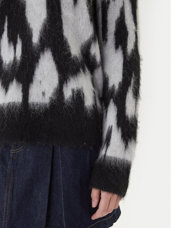 Calvin Klein Calvin Klein Sweater Brushed Hairy LV044D343G Fekete Regular Fit
