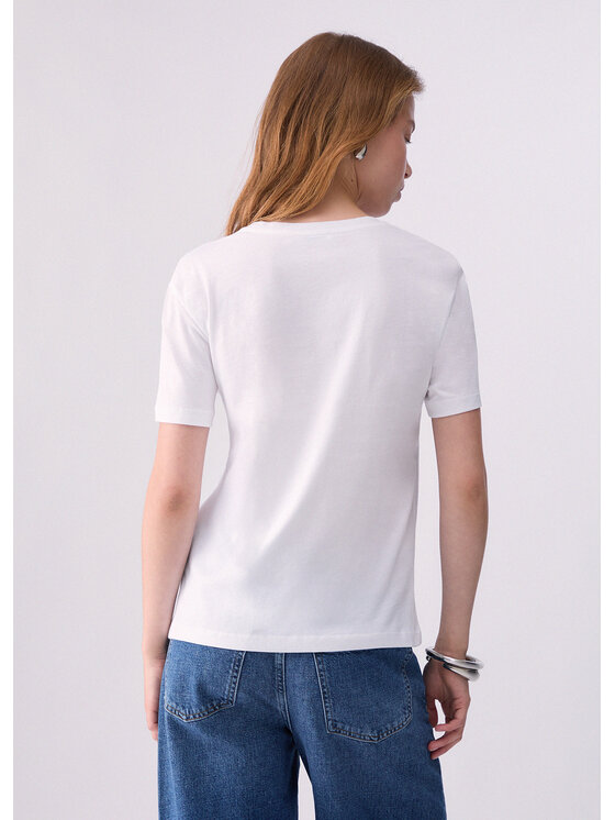Liu Jo Liu Jo T-shirt WF6320JS923L9364 Bianco Regular Fit