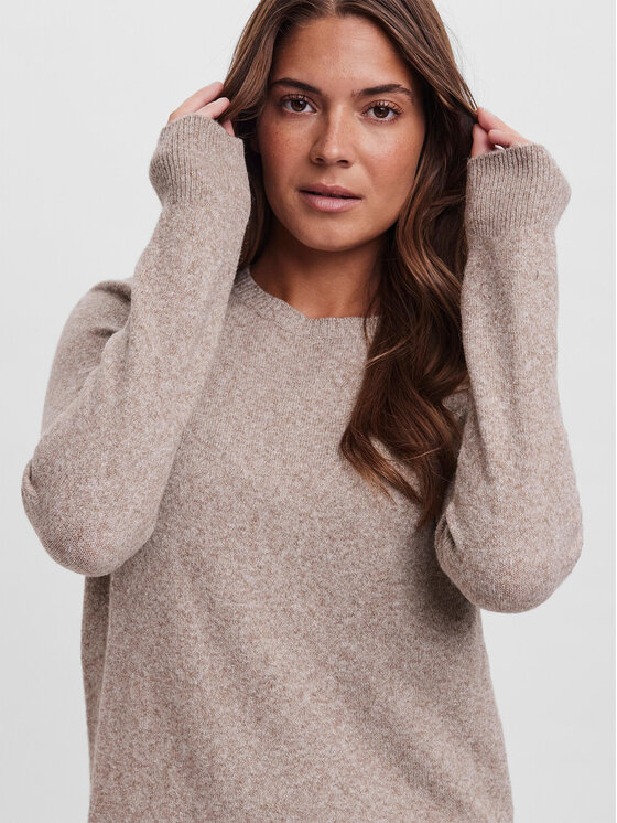 Vero Moda Vero Moda Džemper haljina 10215523 Bež Relaxed Fit