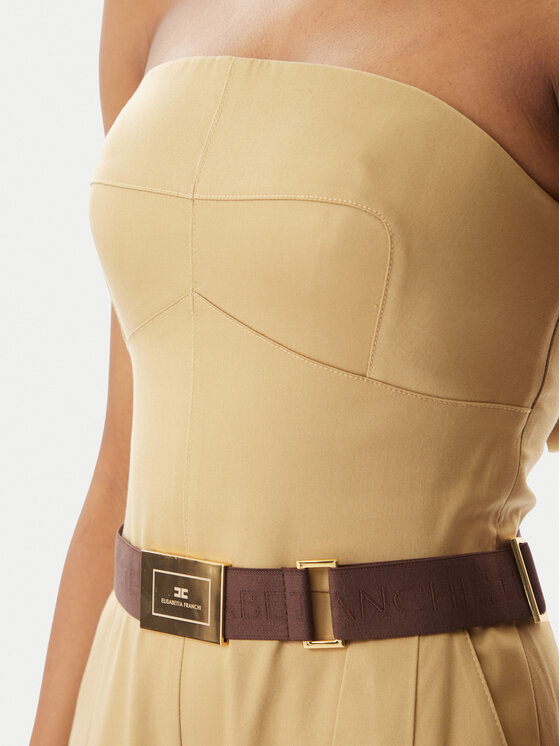 Elisabetta Franchi Elisabetta Franchi Kombinezon TU05152E2 032 Beżowy Regular Fit