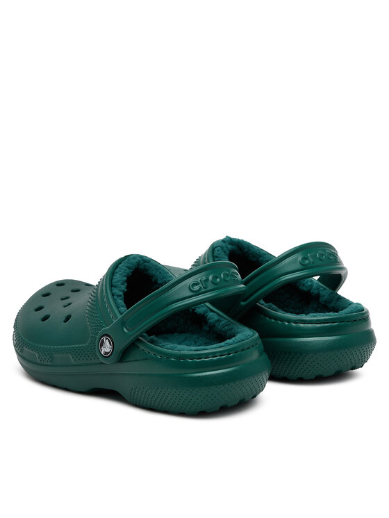 Crocs Klapki Classic Lined Clog 203591 Zielony | Modivo.pl