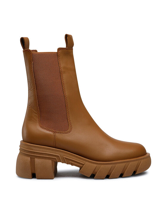 Badura Badura Kotníková obuv s elastickým prvkem 222FW34 Hnědá