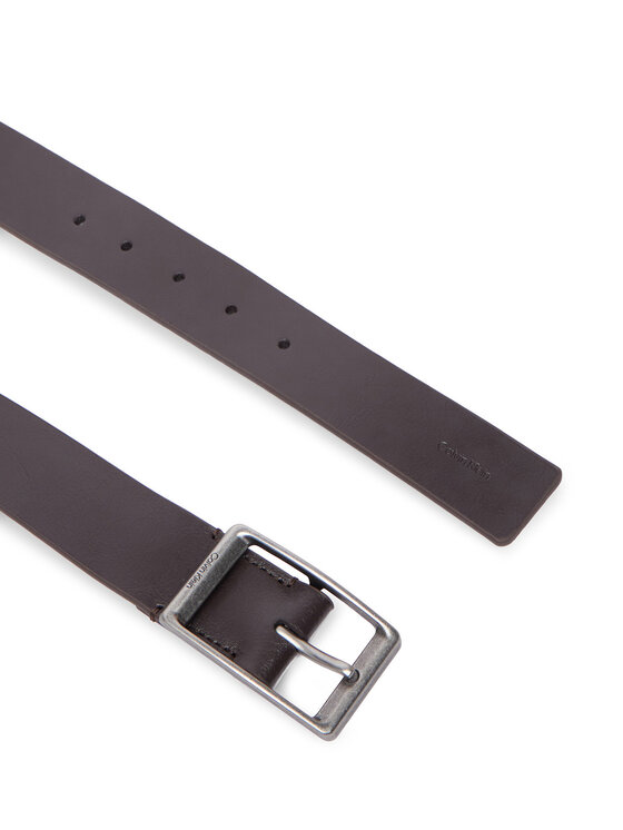 Calvin Klein Calvin Klein Opasok Casual Round Buckle Tumbled 35Mm LV04D7123G Tmavo hnedá
