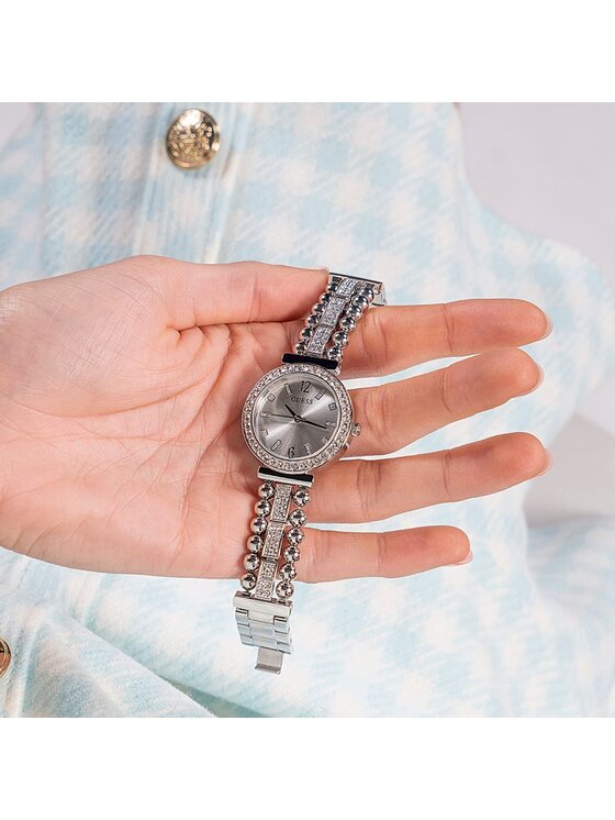 Guess Guess Hodinky GW0401L1 Strieborná