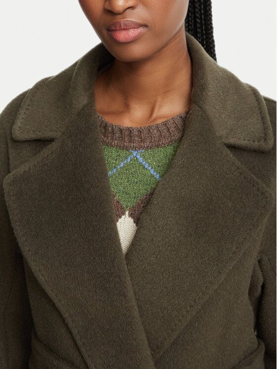 Weekend Max Mara Weekend Max Mara Palton de lână Tempera 2625016072 Kaki Regular Fit