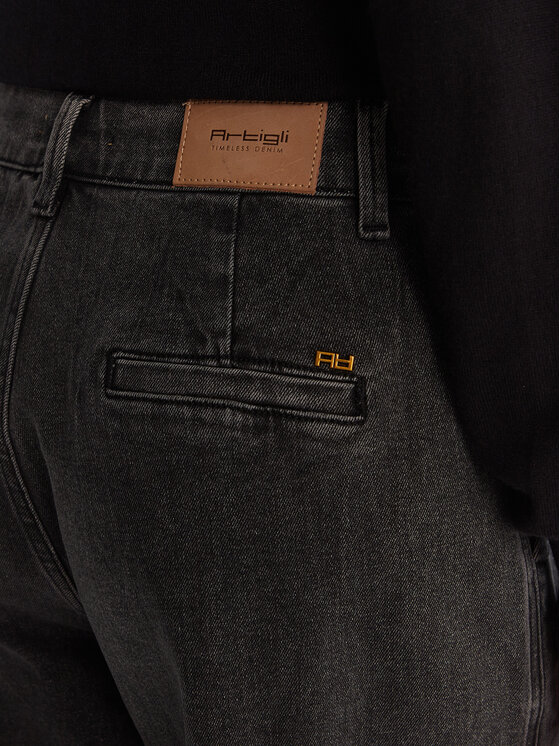 Artigli Artigli Jeans Palazzo Vita Alta ADDE003646 Grau Relaxed Fit