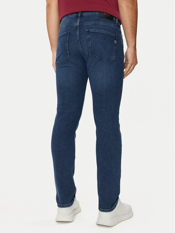 BOSS Boss Jeans hlače Delaware 50524007 Mornarsko modra Slim Fit